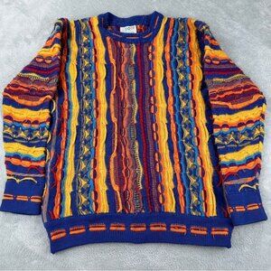 Vintage Coogi Women's Size Large Australia Multicolor Sweater 100% Cotton